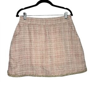 SSYS The Label Boutique Coquette Paige Tweed Pink Mini Skort Size Medium